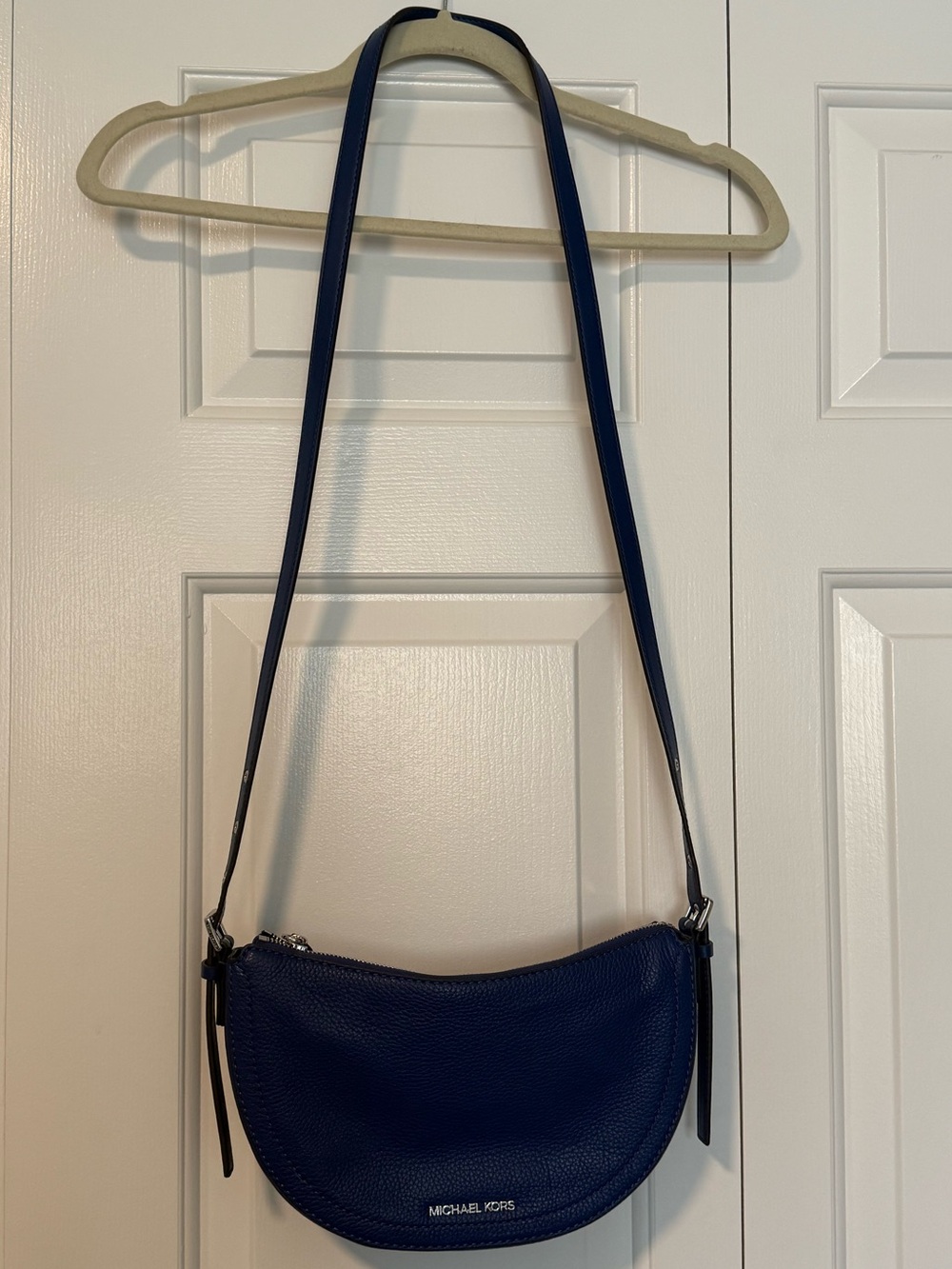 Michael Kors Camden Cobalt Blue Crescent Crossbody